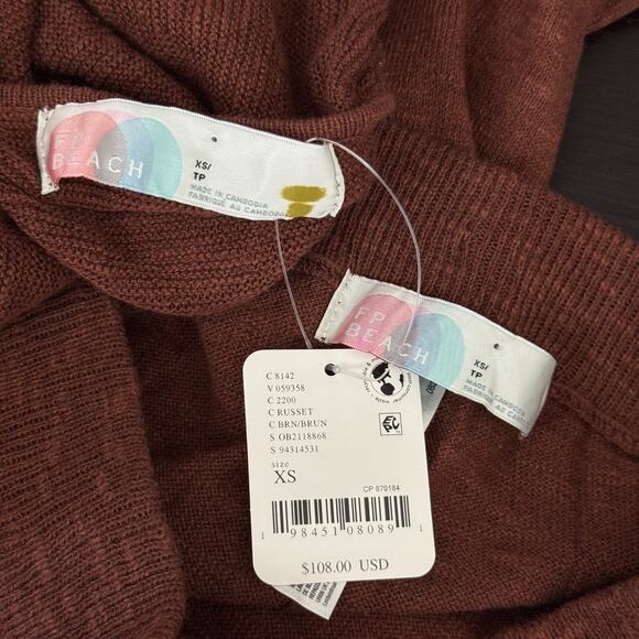 Free People Stockton Sweater Set Womens XS Oversize Wide Leg Matching Outfit NEW - Picture 2 of 16